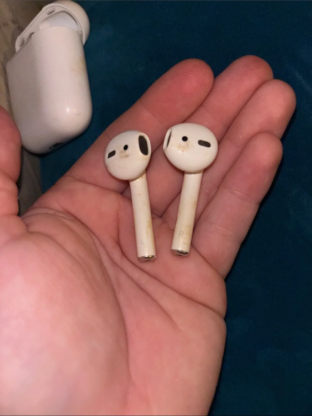 Apple White Earbud Headphones with Charging Case